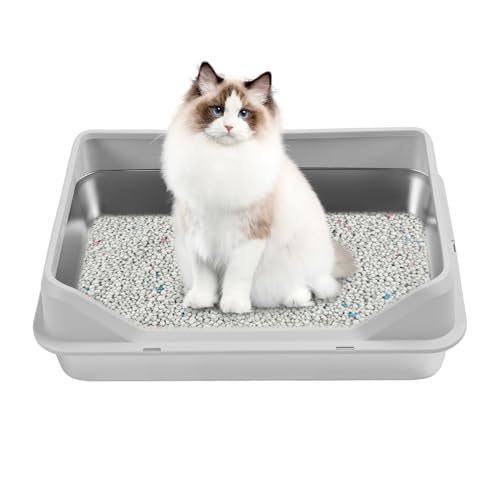 Katzentoilette aus Edelstahl, 23,62 X 15,75 X 3,94 Zoll, Mittelgroße Katzentoilette, Leicht zu Reinigen, Nimmt Keine Gerüche auf, Antihaftbeschichtete Metalltoilette, kein Katzentoilette aus Edelstahl, 23,62 X 15,75 X 3,94 Zoll, Mittelgroße Katzentoilette, Leicht zu Reinigen, Nimmt Keine Gerüche auf, Antihaftbeschichtete Metalltoilette, kein von Diyeeni