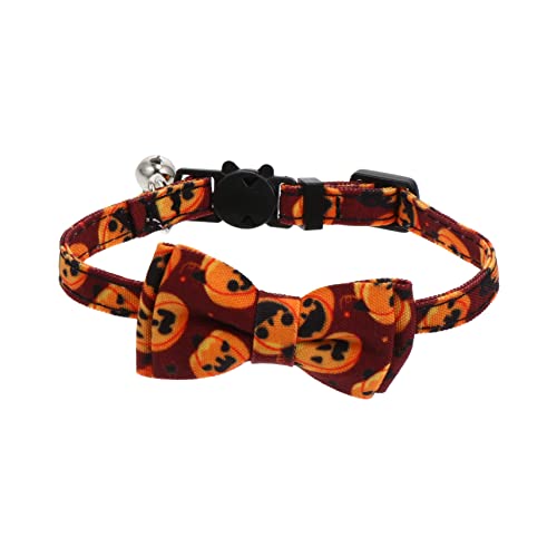 1pc Halloween Halsband Einstellbare Welpen Halsbänder für Wurf Katze Halsbänder Personalisierte Haustier Halsband Haustier Fliege Kragen Katze Halloween Kürbis Hund Kragen Halloween Haustier von Diyfixlcd