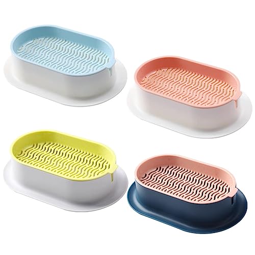 Diyfixlcd Haushalt Katzenpflanze 4pcs Hydrokultur Katzengras Pflanzgefäß, Katzengras Box für Indoor-Katzen (nicht im Lieferumfang enthalten), Soil Free Wheatgrass Planter Trays Cat Plant Catnip Cat von diyfixlcd