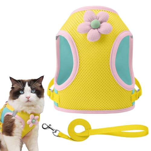 Djowyh Hundegeschirr Weste,Reflektierendes Katzengeschirr - Atmungsaktives Zubehör Niedliches Design Für Spaziergänge Park Outdoor Nachts Täglich Reisen Wandern Djowyh Hundegeschirr Weste,Reflektierendes Katzengeschirr - Atmungsaktives Zubehör Niedliches Design Für Spaziergänge Park Outdoor Nachts Täglich Reisen Wandern von Djowyh