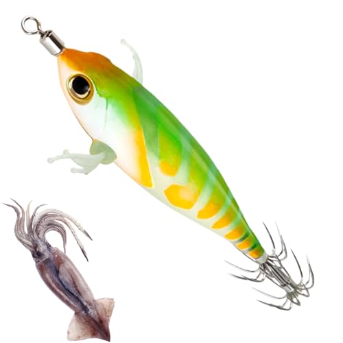 Djowyh Köder Für Tintenfisch,Leuchtkörper Köder | Fluoreszierender Angelköder Kompakte Schwimmköder-Nachbildung Djowyh Köder Für Tintenfisch,Leuchtkörper Köder | Fluoreszierender Angelköder Kompakte Schwimmköder-Nachbildung von Djowyh