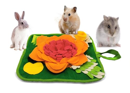 Dliduy Kaninchen-Futtermatte, Hasen-Schnüffelmatte für Hamster, Meerschweinchen, Frettchen, Igel, Chinchillas, interaktive Fütterungsmatte, Kleintier-Puzzle-Spielzeug, Stressabbau, Rosenrosa Dliduy Kaninchen-Futtermatte, Hasen-Schnüffelmatte für Hamster, Meerschweinchen, Frettchen, Igel, Chinchillas, interaktive Fütterungsmatte, Kleintier-Puzzle-Spielzeug, Stressabbau, Rosenrosa von Dliduy