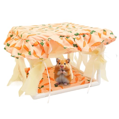 Dmuzsoih Hamsterhaus,Niedliches Kleintierversteck Häuschen Unterschlupf - Weiche Schlafstätte Für Frettchen Rennmaus Mäuse Kaninchen Spielzimmer Schlafzimmer Gemütlicher Ruheplatz von Dmuzsoih