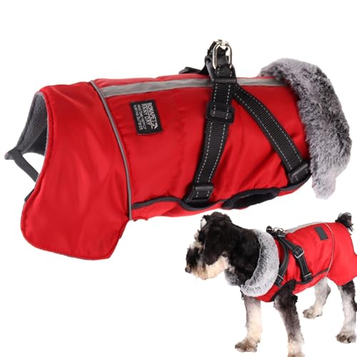 Dmuzsoih Hundemantel für kaltes Wetter, reflektierender Hunde-Fleece-Mantel, verstellbare Haustierbekleidung, wasserdicht, winddicht, Kostüm zum Wandern, Wandern, Camping, Skifahren Dmuzsoih Hundemantel für kaltes Wetter, reflektierender Hunde-Fleece-Mantel, verstellbare Haustierbekleidung, wasserdicht, winddicht, Kostüm zum Wandern, Wandern, Camping, Skifahren von Dmuzsoih