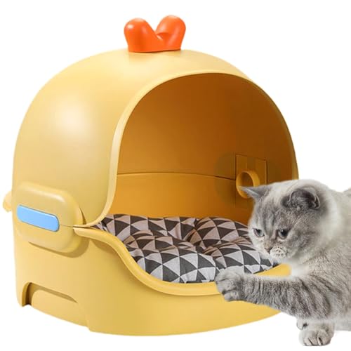 Dmuzsoih Katzenbetten für Indoor-Katzen, wasserdichtes kleines Katzenhaus, Kätzchenhaus, halbgeschlossen, warmes Höhlennest, Katzenbetthaus für kleine Haustiere und Katzen Dmuzsoih Katzenbetten für Indoor-Katzen, wasserdichtes kleines Katzenhaus, Kätzchenhaus, halbgeschlossen, warmes Höhlennest, Katzenbetthaus für kleine Haustiere und Katzen von Dmuzsoih