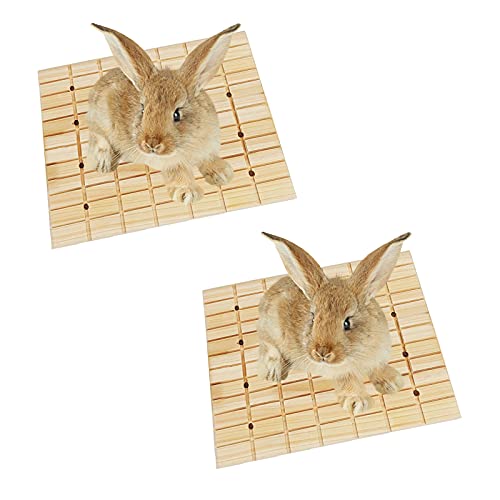 2 Pack Large Rabbit Wooden Scratch Board, Bunny Foot Pad, Teeth Grinding Toys for Small Animal , Claws Scratching Pad Toy and cage Accessories for Hamster Chinchilla Hedgehog Guinea Pigs(13.7×10.5.1 von Dnoifne