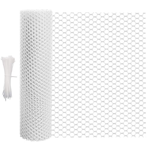 5 m × 40 cm Rollgitterzaun aus Kunststoff, Vielseitiger weiß Tiergitterzaun mit Netz, Zuschneidbar, langlebig als Baumschutz, Katzen-, Hunde- & Kaninchenbarriere sowie Pflanzenschutz 5 m × 40 cm Rollgitterzaun aus Kunststoff, Vielseitiger weiß Tiergitterzaun mit Netz, Zuschneidbar, langlebig als Baumschutz, Katzen-, Hunde- & Kaninchenbarriere sowie Pflanzenschutz von Dnoifne