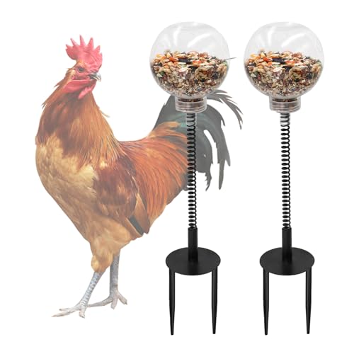 Dnoifne 2er-Set Pickspielzeug für Hühner – Beschäftigungsspielzeug & Futterspender für Hühner, Hühnerschaukel mit Slow Feeder-Funktion für Hennen, Geflügel, Enten, Vögel & Papageien von Dnoifne