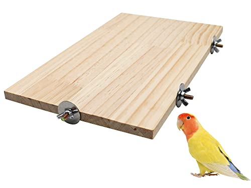 34,5 x 20 cm Große Vogelplattform aus Naturholz, Natürliche Holz Haustierkletterplattform, Kleintierkäfigzubehör für Papageien, Wellensittiche, Nymphensittiche, Ratten, Hamster, Meerschweinchen 34,5 x 20 cm Große Vogelplattform aus Naturholz, Natürliche Holz Haustierkletterplattform, Kleintierkäfigzubehör für Papageien, Wellensittiche, Nymphensittiche, Ratten, Hamster, Meerschweinchen von Dnoifne