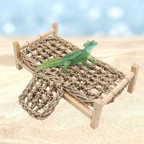 Dnoifne Chamäleonbett mit Kletterrampe Holz Eidechse Seegras Matte Hängematte Tank oder Aquarium Zubehör Reptilien Sommerbett für Bartagame Leopard Gecko Eidechse Dnoifne Chamäleonbett mit Kletterrampe Holz Eidechse Seegras Matte Hängematte Tank oder Aquarium Zubehör Reptilien Sommerbett für Bartagame Leopard Gecko Eidechse von Dnoifne