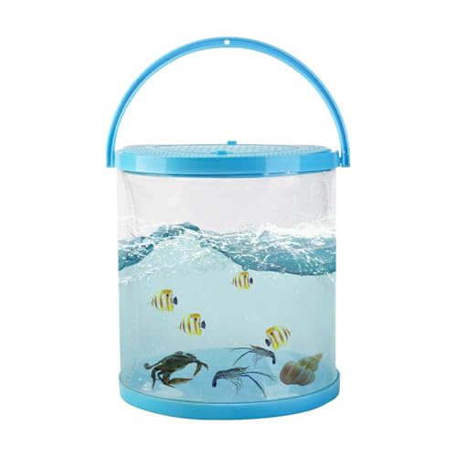 Dnoifne Faltbares Mini-Aquarium – Tragbares Fischbecken für den Transport, Kunststoff-Fischschale für Einsteiger, Kinder & Outdoor-Abenteuer am Strand, See oder Pool von Dnoifne