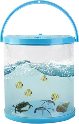 Dnoifne Klappbares Mini-Aquarium – Tragbarer Behälter für Fische & Kleintiere | Leichter Transportbehälter für Strand, See oder Pool - 25 cm Dnoifne Klappbares Mini-Aquarium – Tragbarer Behälter für Fische & Kleintiere | Leichter Transportbehälter für Strand, See oder Pool - 25 cm von Dnoifne