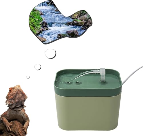 Dnoifne Reptilien-Wasserschale mit Filtersystem, Trinkbrunnen für Echsen, Terrarien-Zubehör für Bartagamen, Wasserfall-Habitat für Bartagamen, Leopardgeckos, Chamäleons & Schlangen Dnoifne Reptilien-Wasserschale mit Filtersystem, Trinkbrunnen für Echsen, Terrarien-Zubehör für Bartagamen, Wasserfall-Habitat für Bartagamen, Leopardgeckos, Chamäleons & Schlangen von Dnoifne