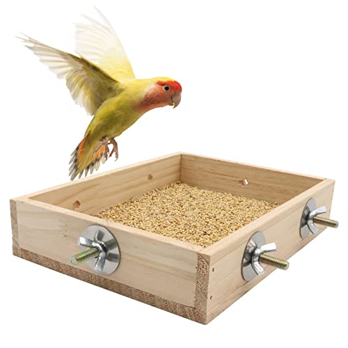 Vogel Papagei Holz Futterbecher, Natürlicher Holz Papagei Vogel Barsch Ständer, Vogelfutterschale, Wellensittiche, Liebesvögel Vogel Papagei Holz Futterbecher, Natürlicher Holz Papagei Vogel Barsch Ständer, Vogelfutterschale, Wellensittiche, Liebesvögel von Dnoifne