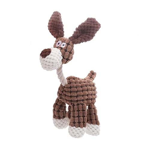 DoHTeck Quietschendes Plüschhunde-Spielset, langlebiges Plüschtier-Plüsch-Kauspielzeug mit Quietschen, niedliches Plüschtier zum Zähneputzen, passend für alle Hunderassen DoHTeck Quietschendes Plüschhunde-Spielset, langlebiges Plüschtier-Plüsch-Kauspielzeug mit Quietschen, niedliches Plüschtier zum Zähneputzen, passend für alle Hunderassen von DoHTeck