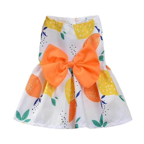 Haustierkleid, ärmellos, weich, dünn, Blumendruck, für kleine Hunde und Katzen, Kleidung für den Sommer, Hundekleid für weibliche Haustiere, Katzen, Welpen, Blumenrock (Farbe: Orange, Größe: L) Haustierkleid, ärmellos, weich, dünn, Blumendruck, für kleine Hunde und Katzen, Kleidung für den Sommer, Hundekleid für weibliche Haustiere, Katzen, Welpen, Blumenrock (Farbe: Orange, Größe: L) von DoRysk