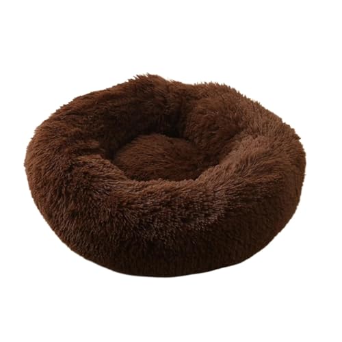 Haustiernest für den Winter, warm, abnehmbar und waschbar, rundes Katzennest, Haustierbett, saisonale universelle Dekoration (Kaffee) von DoRysk