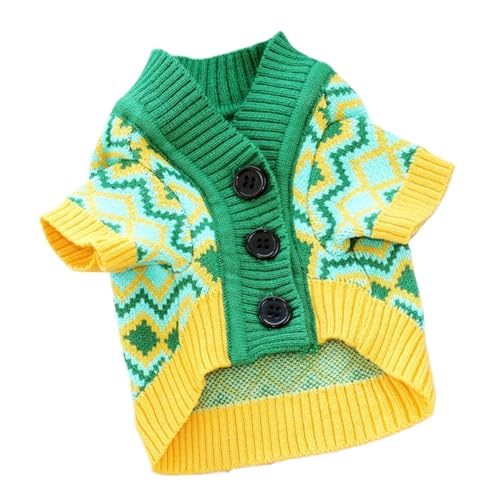 Hundekleidung für kleine Hunde, warmer Winterpullover, Chihuahua, Französische Bulldogge, Kleidung, Haustierartikel, Strickjacke, Pullover (Gold, XL) von DoRysk