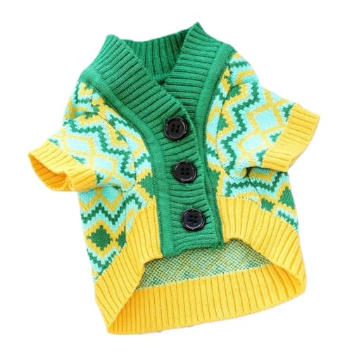 Hundekleidung für kleine Hunde, warmer Winterpullover, Chihuahua, Französische Bulldogge, Kleidung, Haustierartikel, Strickjacke, Pullover (Gold, XS) von DoRysk