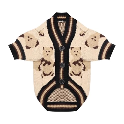 Hundekleidung für kleine Hunde, warmer Winterpullover, Chihuahua, Französische Bulldogge, Kleidung, Haustierartikel, Strickjacke, Pullover (Rot, L) von DoRysk
