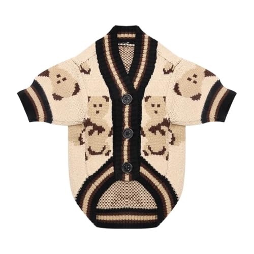 Hundekleidung für kleine Hunde, warmer Winterpullover, Chihuahua, Französische Bulldogge, Kleidung, Haustierartikel, Strickjacke, Pullover (Rot, L) von DoRysk
