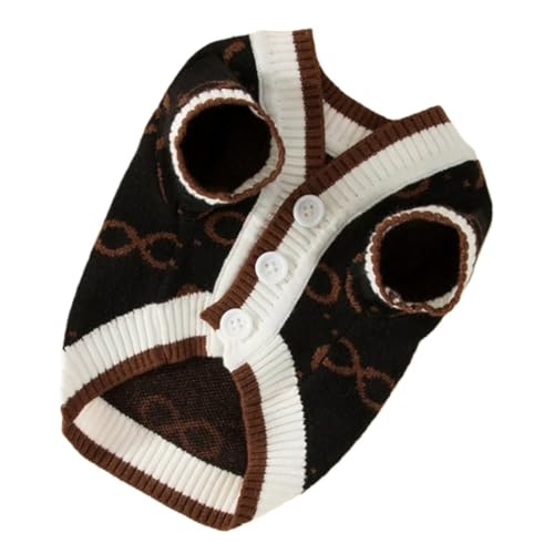 Hundekleidung für kleine Hunde, warmer Winterpullover, Chihuahua, Französische Bulldogge, Kleidung, Haustierartikel, Strickjacke, Pullover (Schwarz, S) von DoRysk