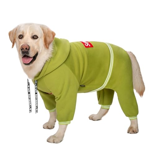 Hundepullover für Herbst und Winter für große Hunde, einteilig, geeignet für mittelgroße und große Hunde (Grün, 34) von DoRysk