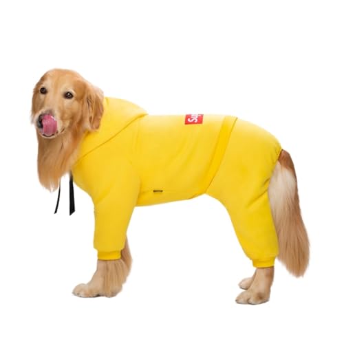 Hundepullover für Herbst und Winter für große Hunde, einteilig, geeignet für mittelgroße und große Hunde (gelb, 38) von DoRysk