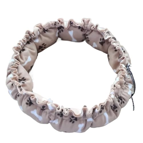 Kreatives weiches warmes Nest mit Kordelzug, doppelter Verwendungszweck, verstellbares Haustierbett, Haustierkissen für Katzen, Welpen, Haustierbedarf (Kaffee-Druck, 55 cm) von DoRysk