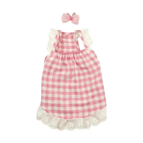 Sommer-Hundekleid, weiche Spitze, bequem, Welpen-Sommerkleid, Foto-Requisite, Baumwolle, Katzenrock mit Kopfschmuck, schöne Haustierkleidung (Farbe: Einfarbig, Größe: S) von DoRysk