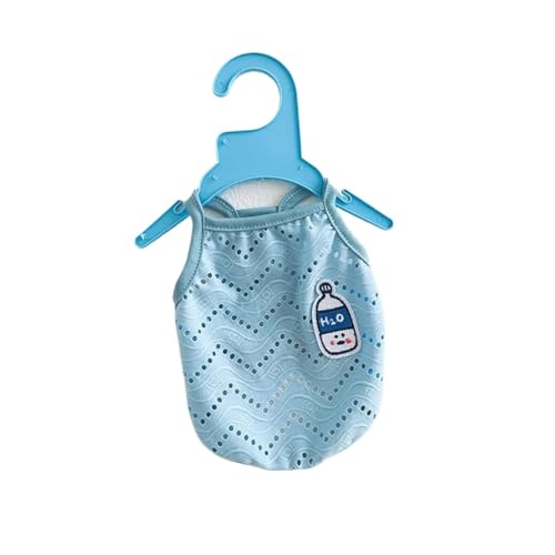 Sommerweste für Hunde, dünnes Netzgewebe, niedlich, Zwergspitz, Teddy, Welpenkleidung, weich, atmungsaktiv, für kleine Hunde, Kleidung, Katzenkostüm (Blau, Größe L) von DoRysk