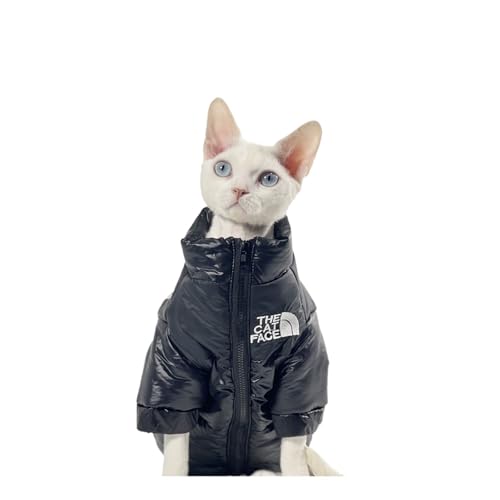 Warmer Mantel für Katzen, langärmelig, wasserdicht, für Kätzchen im Winter, Schwarz, Größe S Warmer Mantel für Katzen, langärmelig, wasserdicht, für Kätzchen im Winter, Schwarz, Größe S von DoRysk
