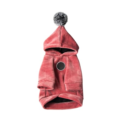 Winter-Kapuzenpullover für Hunde, Baumwolle, warm, für Welpen, Katzen, Sweatshirt, Mäntel, Jacken, Pullover für kleine und mittelgroße Hunde, Teddybekleidung (einfarbig, Größe M) von DoRysk