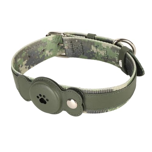 Haustierhalsband, Bequemes Hundehalsband mit Sicherer Schnalle, Weicher Stoff, Stilvoll, Wasserdicht, für Hunde (Armeegrün) von Doact
