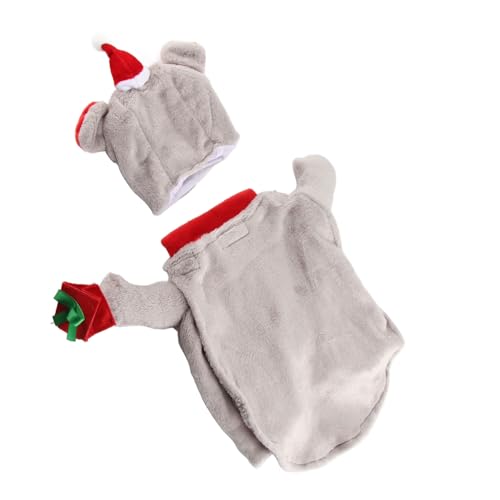 Hunde-Weihnachtskleidung, Einfach Auszuziehen, Hautfreundlich, Niedliches Tier-Cosplay-Kostüm, Flanell, für Partys Im Innenbereich (XL) von Doact
