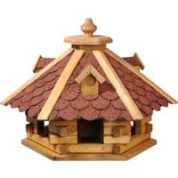 Dobar 6-eckiges Vogelhaus Rustikal mit rotem Bitumendach Dobar 6-eckiges Vogelhaus Rustikal mit rotem Bitumendach von Dobar