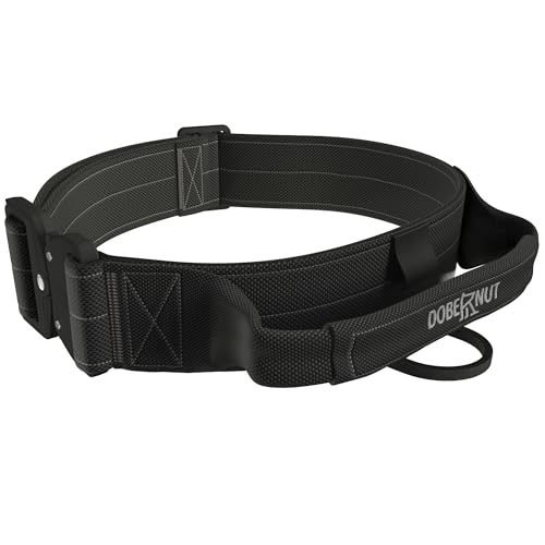 Dobernut Ultralite Taktisches Hundehalsband mit Griff, 4 cm breit, Nylon, Schnellverschluss-Schnalle, für große Hunde (groß: 46 cm - 56 cm) von Dobernut