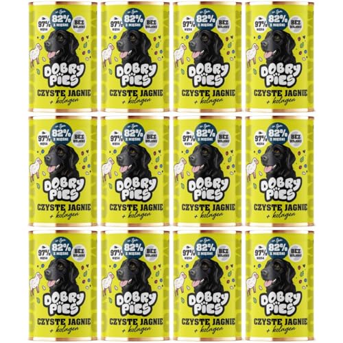 Guter Hund Reines Lamm + Kollagen Monoproteinfutter für Hunde Dose 12x 400g Guter Hund Reines Lamm + Kollagen Monoproteinfutter für Hunde Dose 12x 400g von Dobry Pies