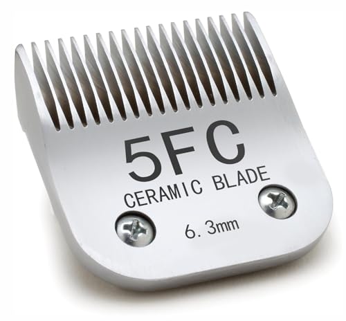 5FC Silberne abnehmbare Schermaschine Keramikklingen, Ersatzklingen für Hundepflege, kompatibel mit Hundeschermaschinen, KM-Serie, Größe 5FC, 6,3 mm Schnittlänge 5FC Silberne abnehmbare Schermaschine Keramikklingen, Ersatzklingen für Hundepflege, kompatibel mit Hundeschermaschinen, KM-Serie, Größe 5FC, 6,3 mm Schnittlänge von Docal