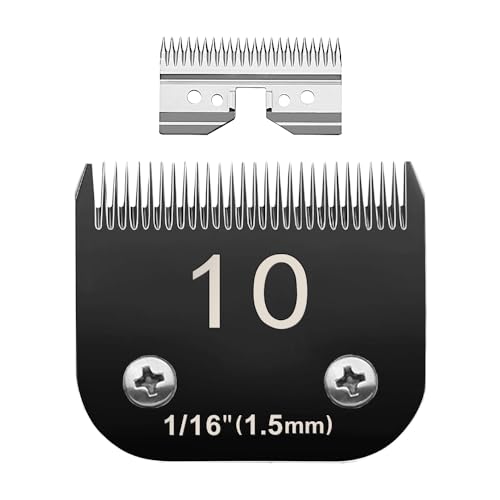 Docal 10# Abnehmbare Klingen für Haustiere, Hunde, mit extra Schermaschine, Edelstahlklinge, kompatibel mit Andis-Größe 10#, Schnittlänge 1,5 mm, die meisten Schermaschinen der A5, KM-Serie, aus Docal 10# Abnehmbare Klingen für Haustiere, Hunde, mit extra Schermaschine, Edelstahlklinge, kompatibel mit Andis-Größe 10#, Schnittlänge 1,5 mm, die meisten Schermaschinen der A5, KM-Serie, aus von Docal