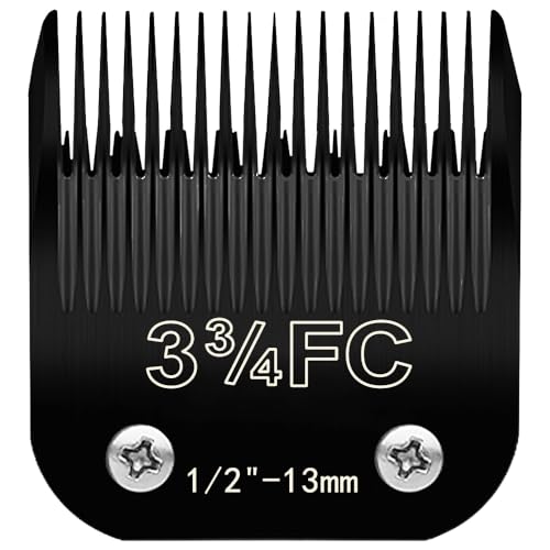 Docal Abnehmbare Klingen, kompatibel mit Andis-Größe 4FC, Schnittlänge 13 mm, die meisten A5, Wahl KM Serie Schermaschinen, aus Edelstahlklinge (schwarz) von Docal