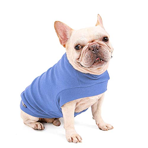 Dociote Hund Pullover - weiche und warm T-Shirt Hunde Frühling Kleidung Mantel Katzenpullover für kleine Hunde Katzen Blau L von Dociote