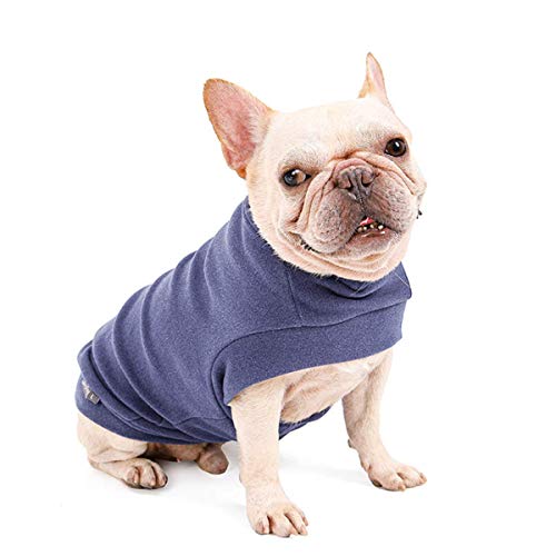 Dociote Hund Pullover - weiche und warm T-Shirt Hunde Frühling Kleidung Mantel Katzenpullover für mittelgroße Hunde L Lilagrau von Dociote