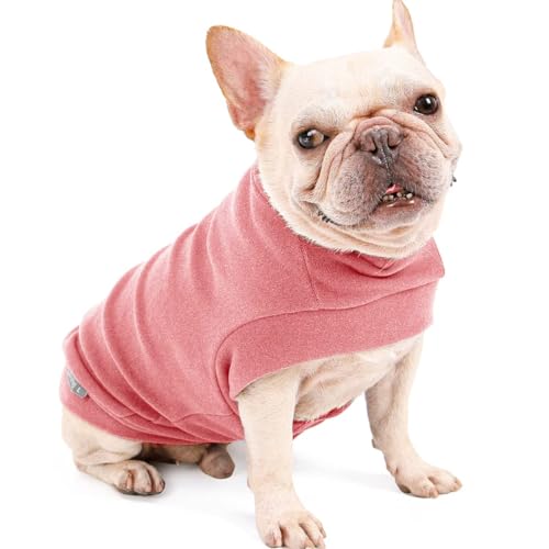 Dociote Hund Pullover - weiche und warm T-Shirt Hunde Winter Kleidung Mantel Katzenpullover für mittelgroße Hunde L Rosa von Dociote