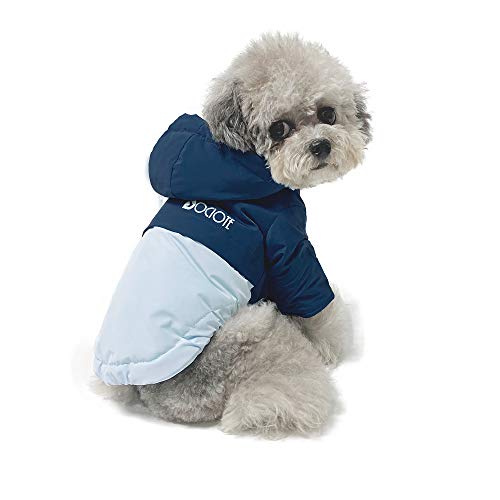 Dociote Hund Wintermantel Winterjacke mit Kragenloch & Kapuze Baumwolle Gepolstert Hundemantel Weste für kleine Hunde M Blau Dociote Hund Wintermantel Winterjacke mit Kragenloch & Kapuze Baumwolle Gepolstert Hundemantel Weste für kleine Hunde M Blau von Dociote