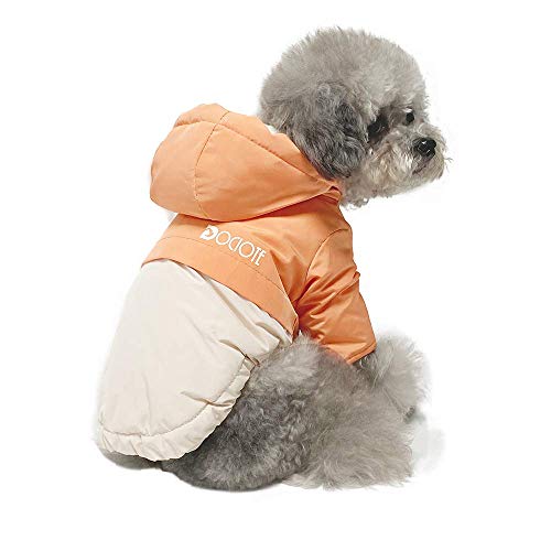 Dociote Hund Wintermantel Winterjacke mit Kragenloch & Kapuze Baumwolle Gepolstert Hundemantel Weste für kleine Hunde M Orange Dociote Hund Wintermantel Winterjacke mit Kragenloch & Kapuze Baumwolle Gepolstert Hundemantel Weste für kleine Hunde M Orange von Dociote