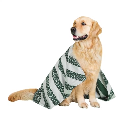 Dock & Bay Hundehandtuch - Besonders saugfähig und schnell trocknendes Handtuch mit Tragetasche - 100% recycelt - Bone Dry, Large (120x70cm, 47x27) von Dock & Bay