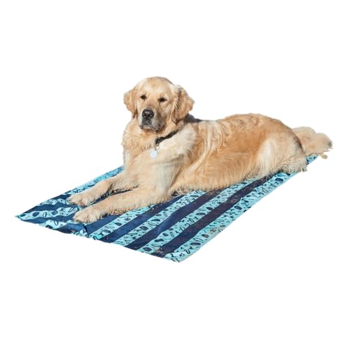 Dock & Bay Hundehandtuch - Besonders saugfähig und schnell trocknendes Handtuch mit Tragetasche - 100% recycelt - Bark Blue, Medium (90x50cm, 35x19) von Dock & Bay