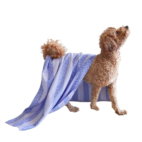 Dock & Bay Hundehandtuch - Besonders saugfähig und schnell trocknendes Handtuch mit Tragetasche - 100% recycelt - Pawfect Purple, Large (120x70cm, 47x27) von Dock & Bay