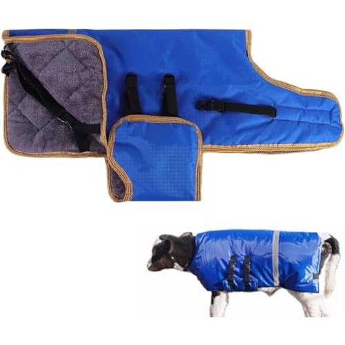 Wadendecke, Jacken, Schutzmantel, Winter, wasserdicht, für Nutztiere, Kälber, Kleidung, um Kuh warm zu halten (Fleecefutter) von DockMoor